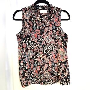 Braeve Print Button Up Summer Blouse. Size XS